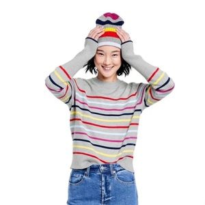 La Ligne x Target Stripe Sweater Grey Multi Large NWT